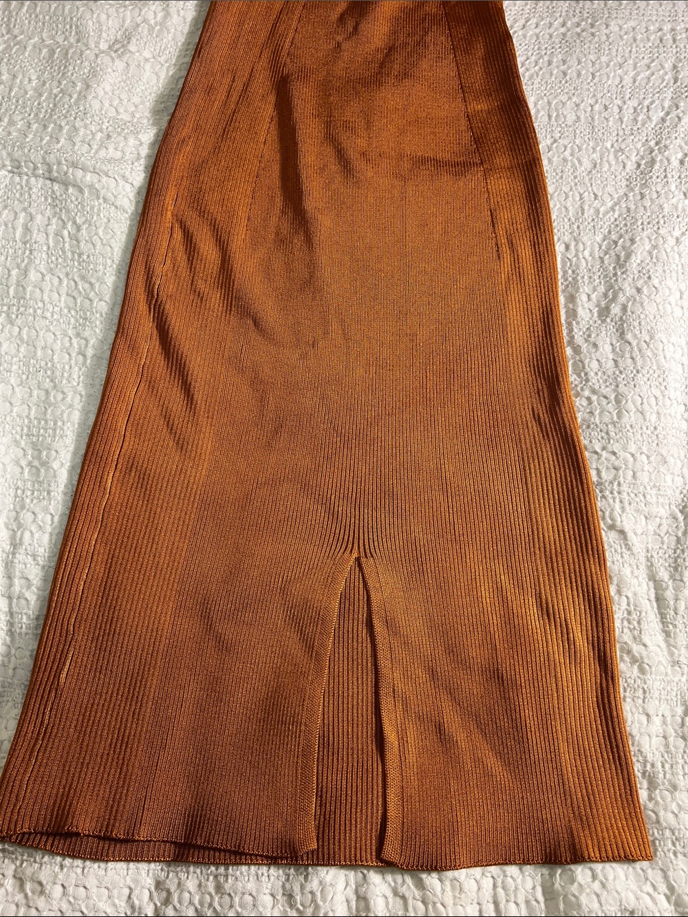 House of Harlow 1960 Rust One-Shoulder Knit Dress - Picture 7 of 11
